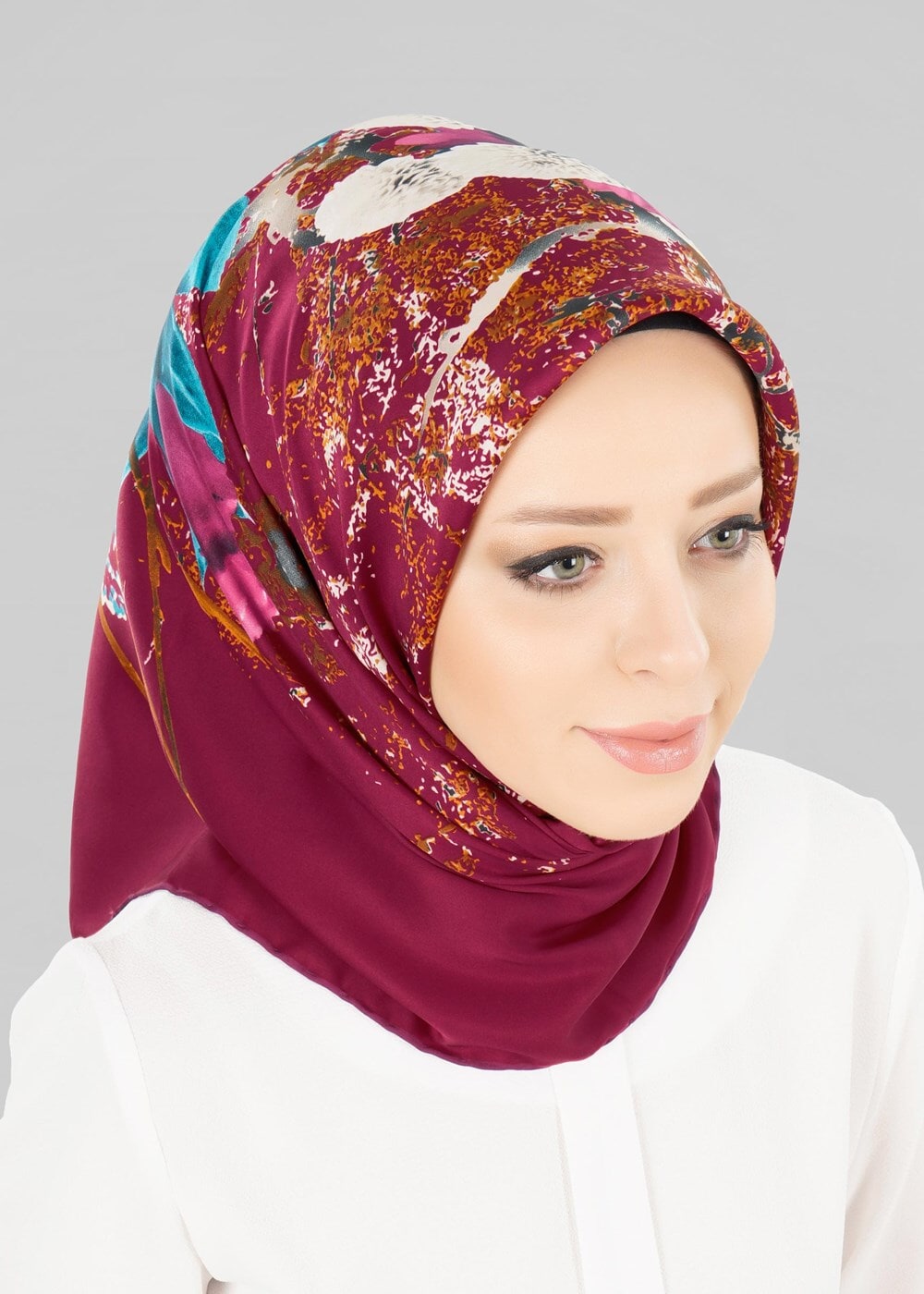 Tesettür giyim MOR T 12779 ALVİNA DESENLİ EŞARP