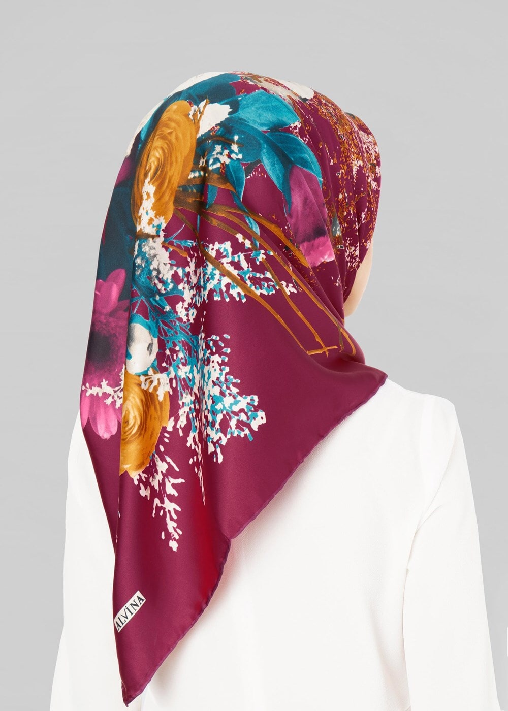 Hijab clothing PURPLE T 12779 ALVİNA DESENLİ EŞARP