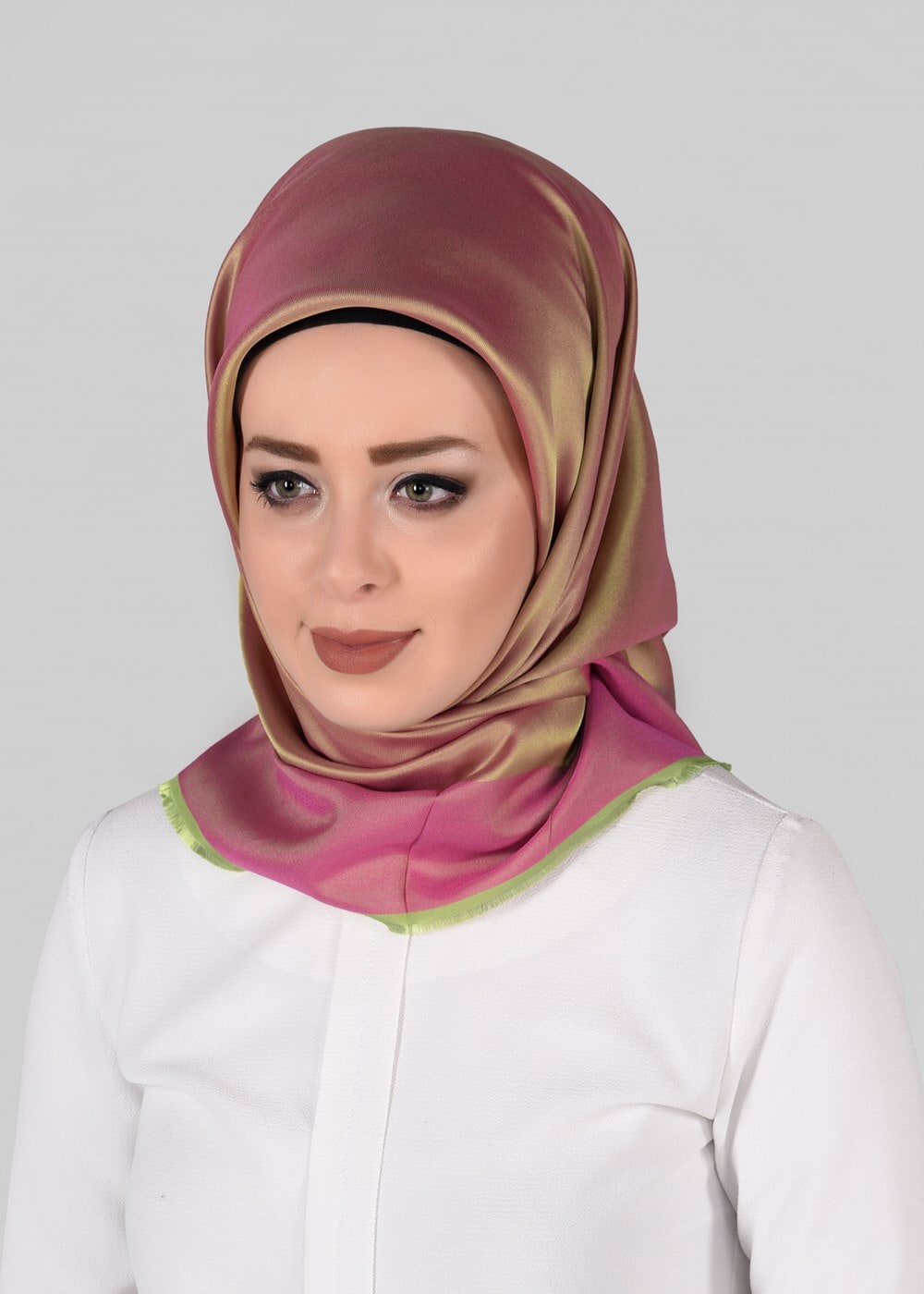 Vêtements hijab VERT T 74010 YASEMİN EŞARP-PİRAMİT