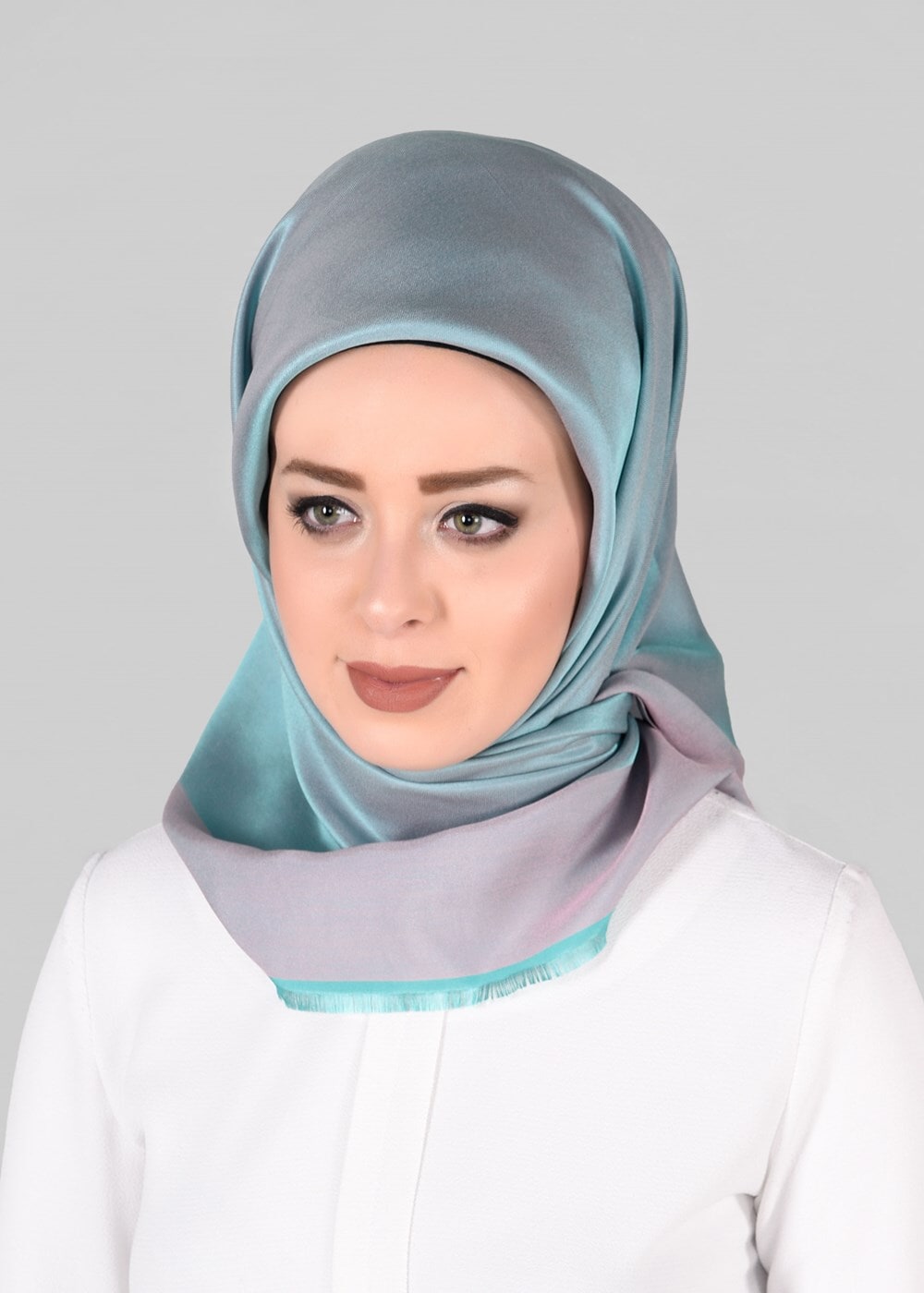 Vêtements hijab BLEU T 74010 YASEMİN EŞARP-PİRAMİT