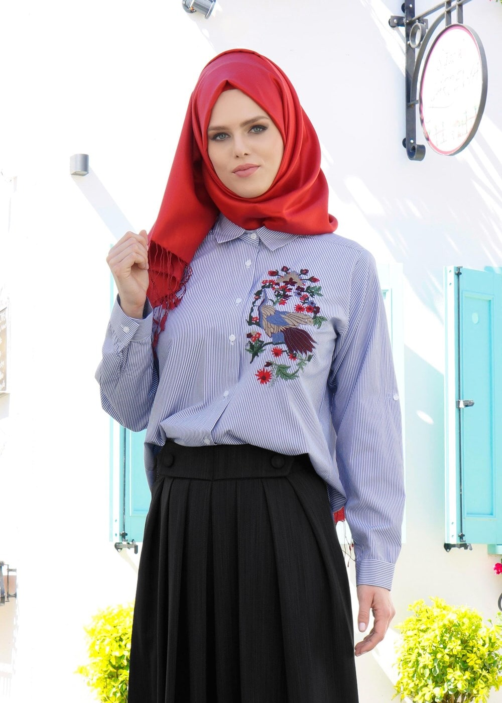 Vêtements hijab NOIR T 0614 Işıl Lıfe-Piliseli Etek