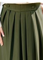 Hijab clothing KHAKI T 0614 Işıl Lıfe-Piliseli Etek