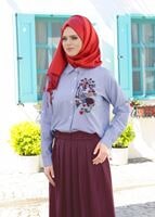 Vêtements hijab PRUNE T 0614 Işıl Lıfe-Piliseli Etek