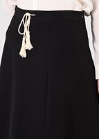 Tesettür giyim SİYAH T 664 Nakış Detaylı Etek- İşler Collection