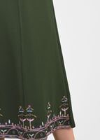 Tesettür giyim HAKİ T 664 Nakış Detaylı Etek- İşler Collection