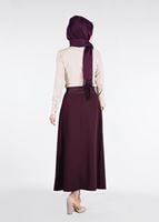 Tesettür giyim MOR T 693 Dantel Detaylı Etek-İşler Collection