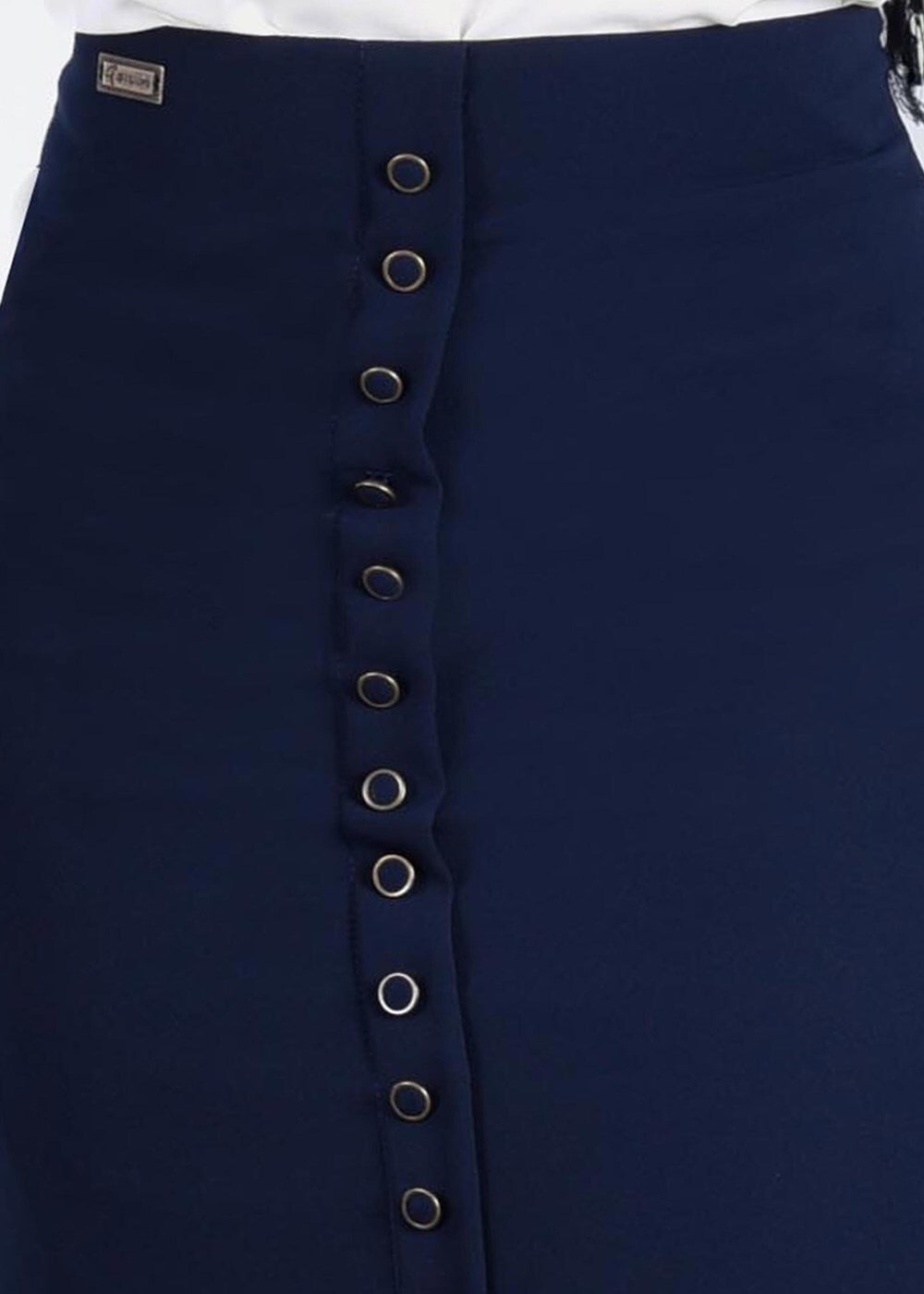 Hijab clothing NAVY BLUE T 2814 Işıl Lıfe- Önden Düğmeli Etek