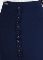 Hijab clothing NAVY BLUE T 2814 Işıl Lıfe- Önden Düğmeli Etek