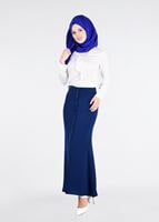Hijab clothing NAVY BLUE T 2814 Işıl Lıfe- Önden Düğmeli Etek