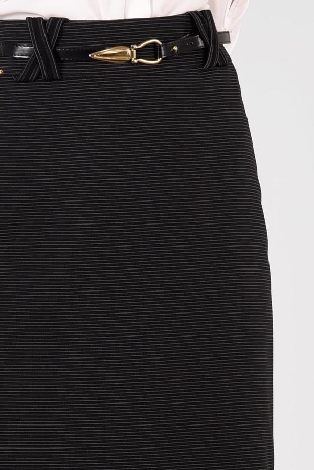 Vêtements hijab  T 3614 Işıl Lıfe-Çizgi Detaylı Etek - TRENDTESETTÜR