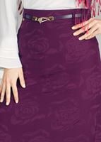 Vêtements hijab FUCHSIA T 3814 Işıl Lıfe-Gül Desenli Etek