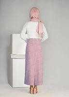 Vêtements hijab POUDRE T 3814 Işıl Lıfe-Gül Desenli Etek