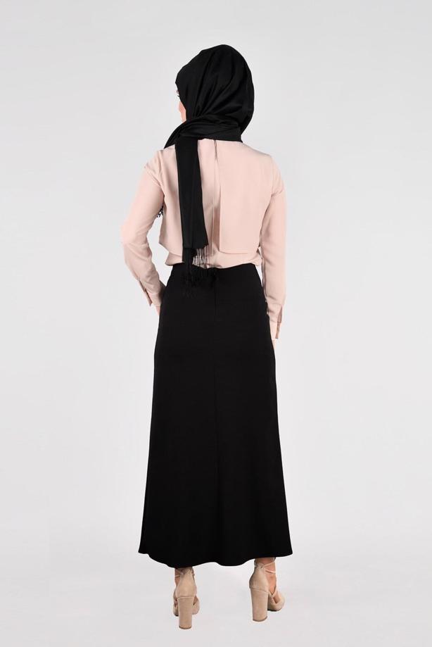 Vêtements hijab  T 5214 Işıl Lıfe-Kemer Detaylı Etek - TRENDTESETTÜR