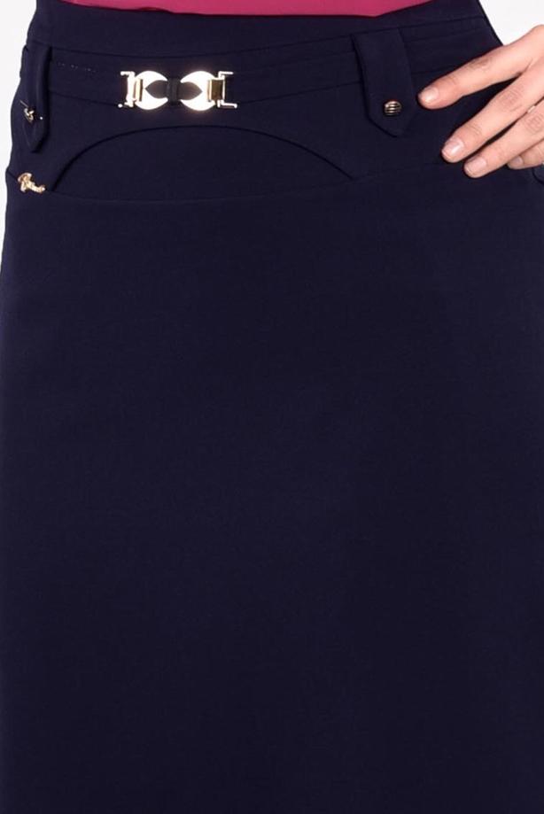 Vêtements hijab  T 5214 Işıl Lıfe-Kemer Detaylı Etek - TRENDTESETTÜR