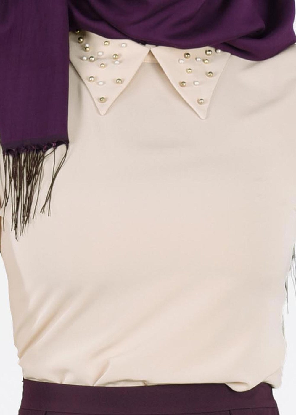 Vêtements hijab PRUNE T 5214 Işıl Lıfe-Kemer Detaylı Etek