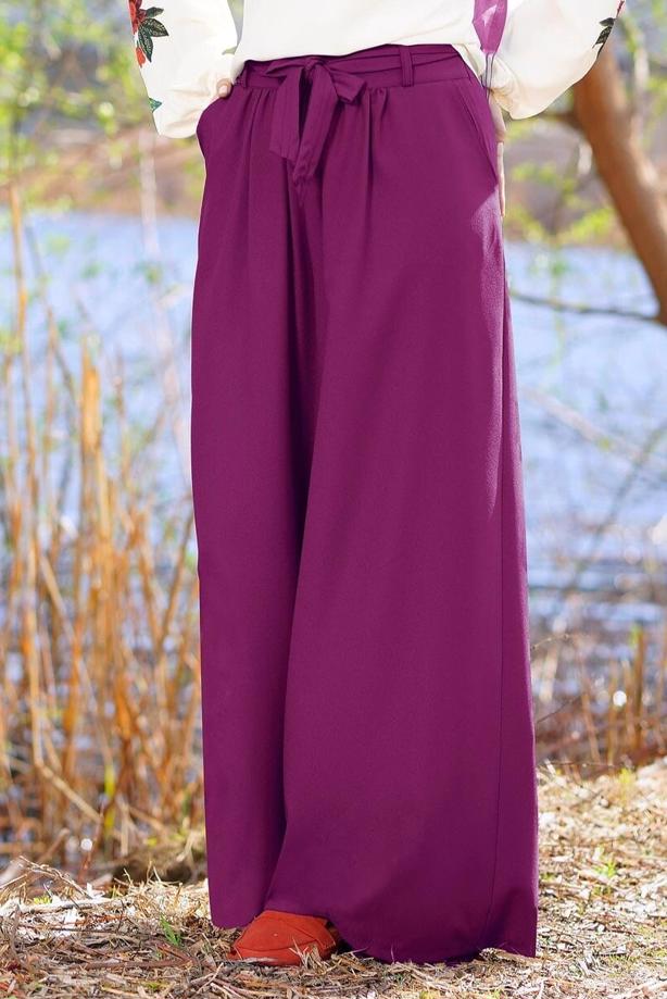 Vêtements hijab  T 6001 Işıl Lıfe-Kuşaklı Pantolon Etek - TRENDTESETTÜR