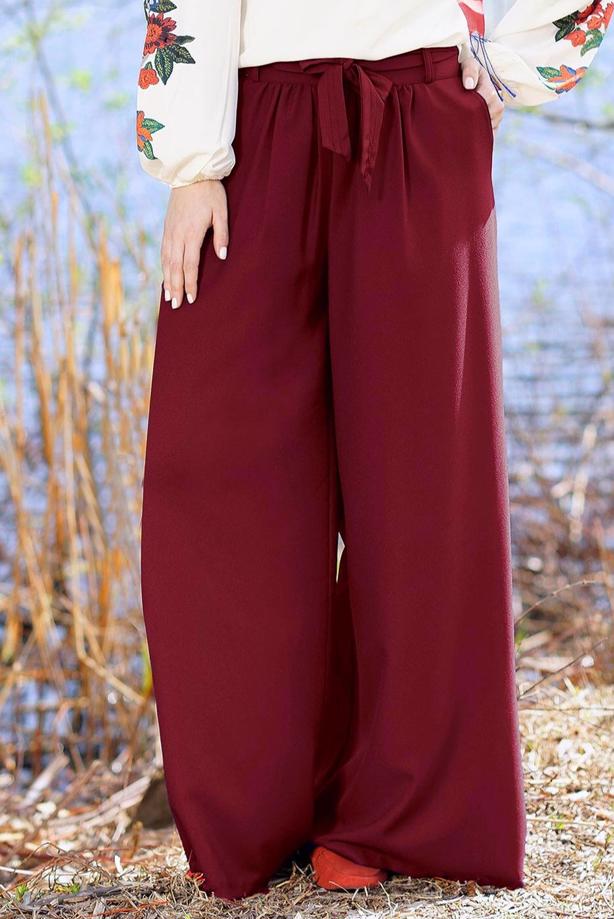 Vêtements hijab  T 6001 Işıl Lıfe-Kuşaklı Pantolon Etek - TRENDTESETTÜR