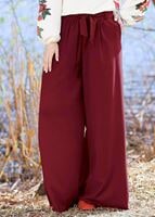 Vêtements hijab ROUGE BORDEAUX T 6001 Işıl Lıfe-Kuşaklı Pantolon Etek