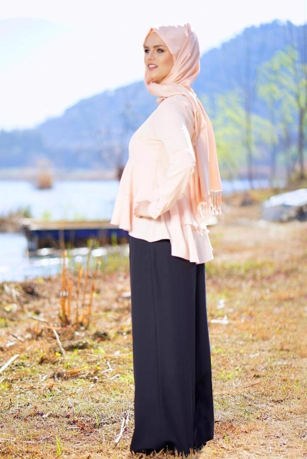 Vêtements hijab  T 6001 Işıl Lıfe-Kuşaklı Pantolon Etek - TRENDTESETTÜR