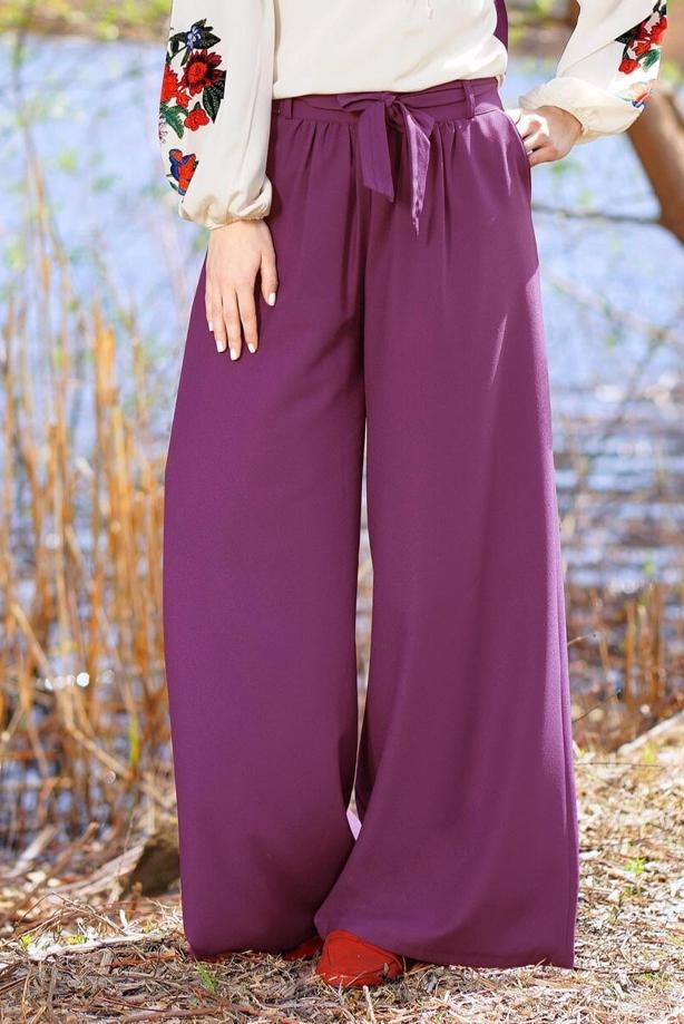 Vêtements hijab  T 6001 Işıl Lıfe-Kuşaklı Pantolon Etek - TRENDTESETTÜR