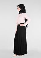 Tesettür giyim SİYAH T 6869 Ezgim Tesettür Etek-Alv Fashion