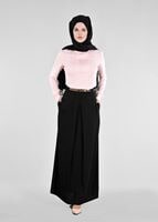 Tesettür giyim SİYAH T 6869 Ezgim Tesettür Etek-Alv Fashion