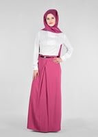 Tesettür giyim FUŞYA T 6869 Ezgim Tesettür Etek-Alv Fashion