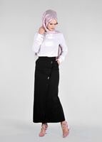 Tesettür giyim SİYAH T 6870 43658 Tesettür Etek-Alv Fashion