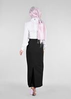 Tesettür giyim SİYAH T 6870 43658 Tesettür Etek-Alv Fashion