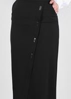 Tesettür giyim SİYAH T 6870 43658 Tesettür Etek-Alv Fashion