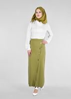 Tesettür giyim YEŞİL T 6870 43658 Tesettür Etek-Alv Fashion