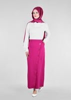 Tesettür giyim FUŞYA T 6870 43658 Tesettür Etek-Alv Fashion