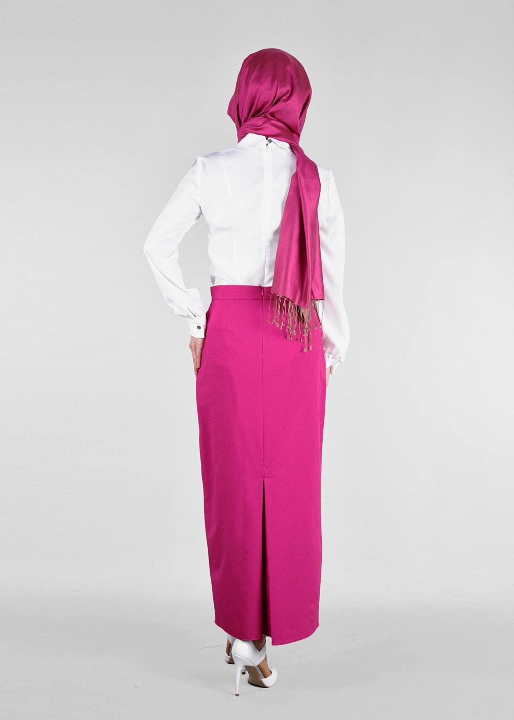 Tesettür giyim FUŞYA T 6870 43658 Tesettür Etek-Alv Fashion