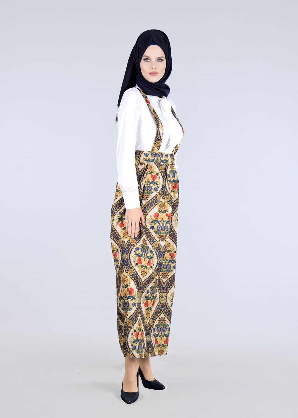 Tesettür giyim LACİVERT T 6876 Almina Tesettür 30011 Etek-Alv Fashion