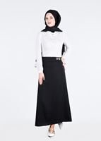 Tesettür giyim SİYAH T 6878 Elite Tesettür 11620 Etek-Alv Fashion