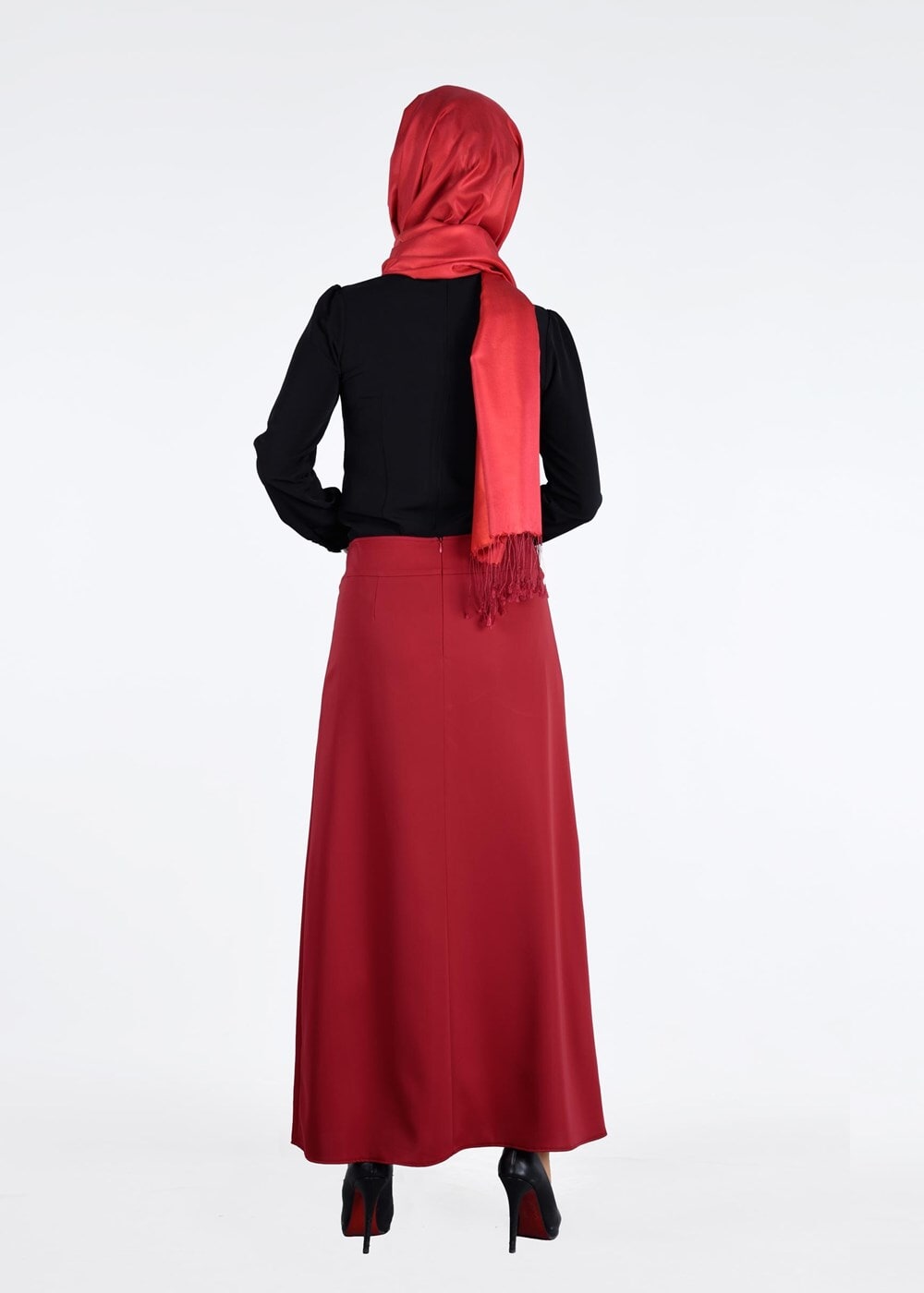 Tesettür giyim BORDO T 6878 Elite Tesettür 11620 Etek-Alv Fashion