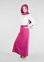 Tesettür giyim FUŞYA T 6880 Ilgın Tesettür 43658 Etek-Alv Fashion