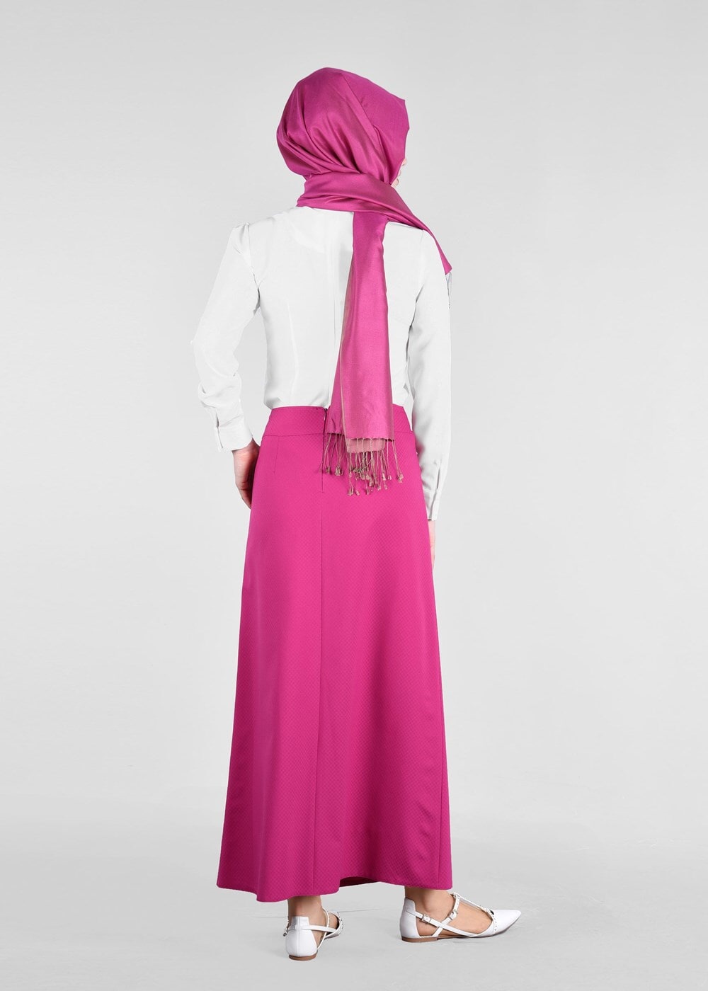 Tesettür giyim FUŞYA T 6880 Ilgın Tesettür 43658 Etek-Alv Fashion