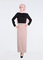 Tesettür giyim PUDRA T 6881 Görkem Etek-Alv Fashion