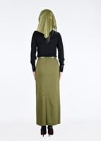 Tesettür giyim YEŞİL T 6881 Görkem Etek-Alv Fashion