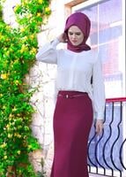 Tesettür giyim MOR T 6882 Camilia Tesettür Etek-Alv Fashion