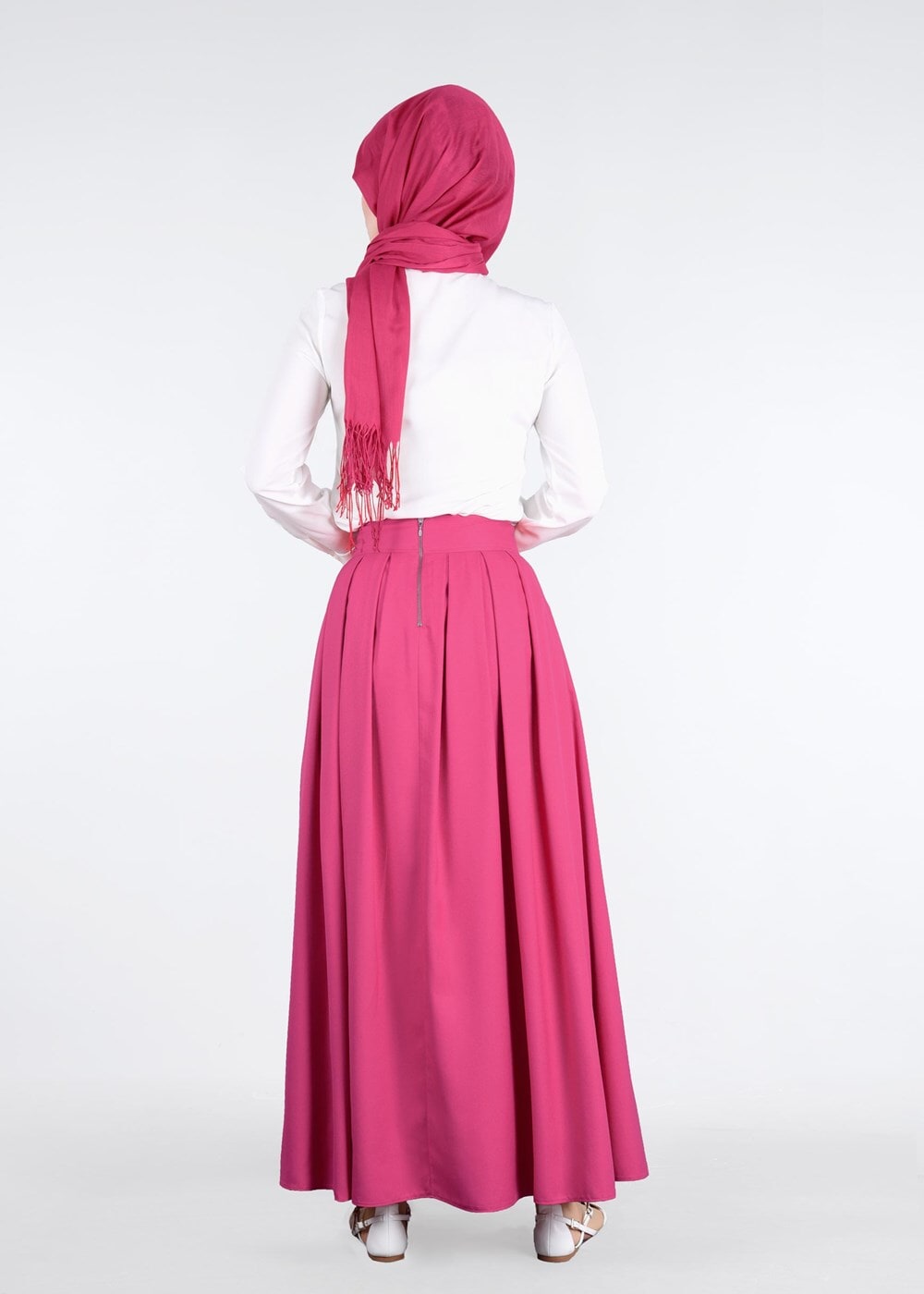 Tesettür giyim FUŞYA T 6906 Petra Tesettür Etek-Alv Fashion