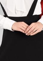 Vêtements hijab NOIR T 7024 Işıl Lıfe-Güpür Detaylı Etek