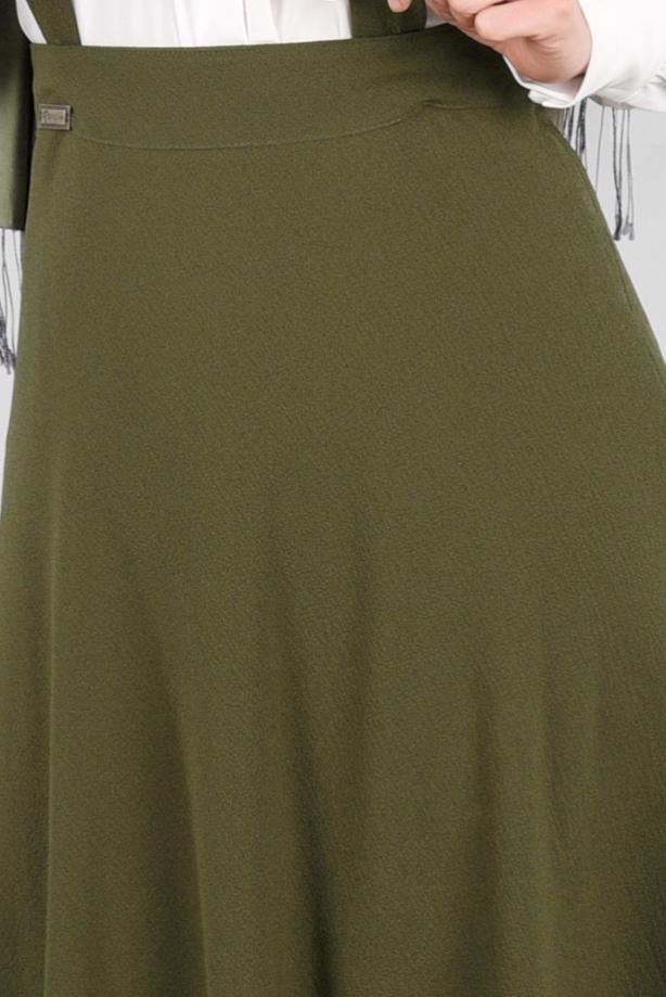 Vêtements hijab  T 7024 Işıl Lıfe-Güpür Detaylı Etek - TRENDTESETTÜR