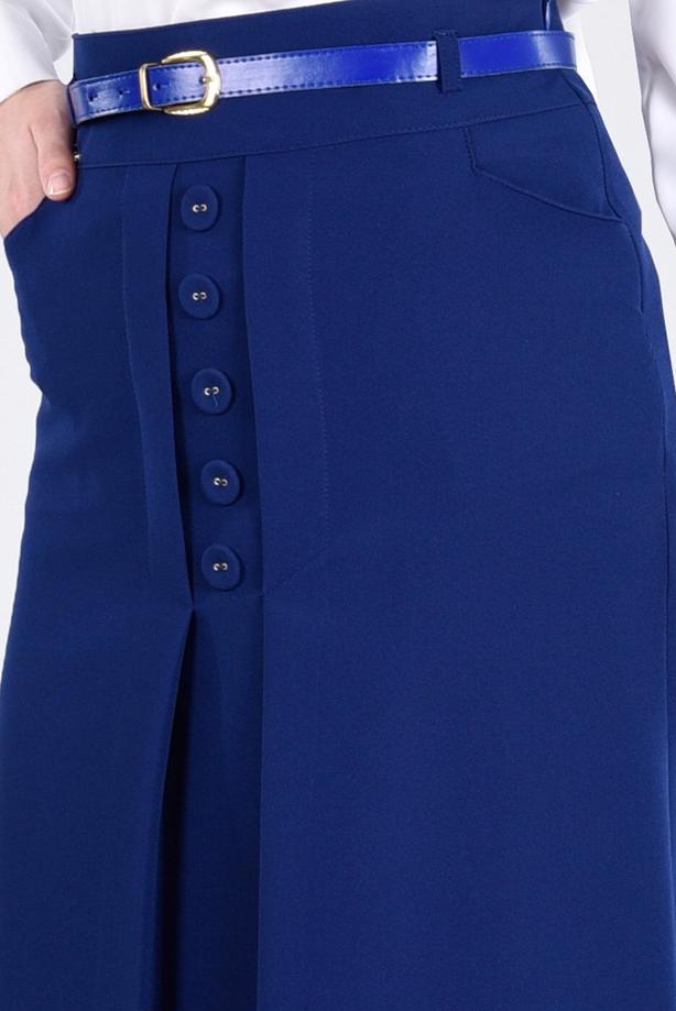 Vêtements hijab  T 7114 Işıl Lıfe-Düğme Detaylı Etek - TRENDTESETTÜR