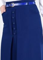 Vêtements hijab BLEU MARINE T 7114 Işıl Lıfe-Düğme Detaylı Etek