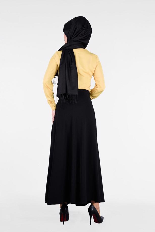 Vêtements hijab  T 8014 Işıl Lıfe-Kemerli Etek - TRENDTESETTÜR