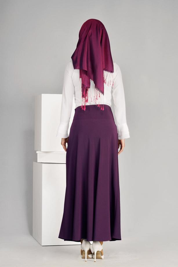 Vêtements hijab  T 8014 Işıl Lıfe-Kemerli Etek - TRENDTESETTÜR