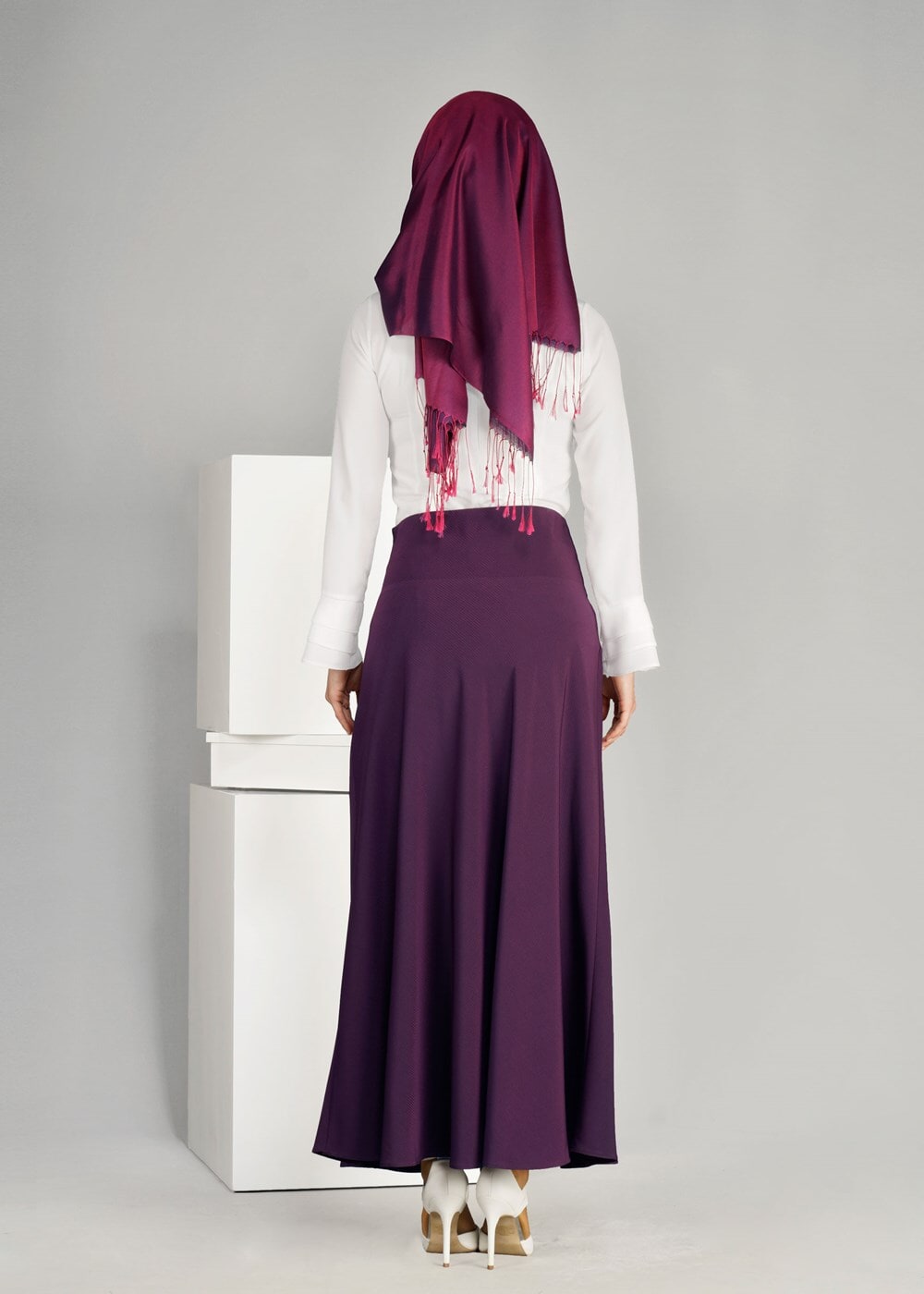 Hijab clothing PLUM T 8014 Işıl Lıfe-Kemerli Etek