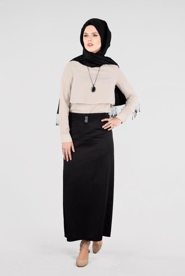 Vêtements hijab  T 8629 Dar Kesim Etek-Ers Fashion - TRENDTESETTÜR